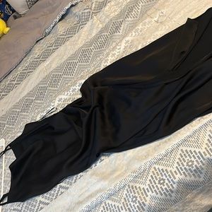 Satin open slit dress